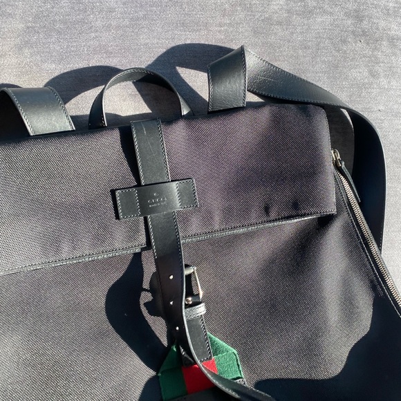 GUCCI Web Fold Over Backpack Techno Canvas - Picture 2 of 7